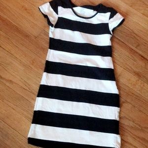 H&M Black Tan Stripped Dress